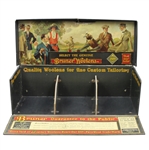 Vintage Bruner Woolens Display Fold-Out Box with Multiple Colored Golf Scenes