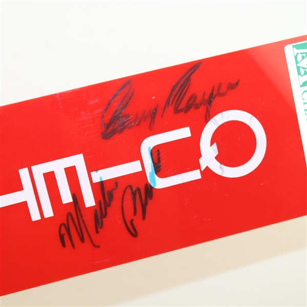 Gary Player & Miller Barber Signed Large Red 1988 Senior Open 'Quiet Please' Sign JSA #Q64233