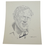 Arnold Palmer Signed Van Zandt Drawing JSA #K62075