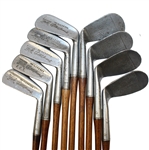 Vintage Spalding Bobby Jones Hickory-Shafted Golf Clubs - 1-9 Iron - JOHN ROTH COLLECTION