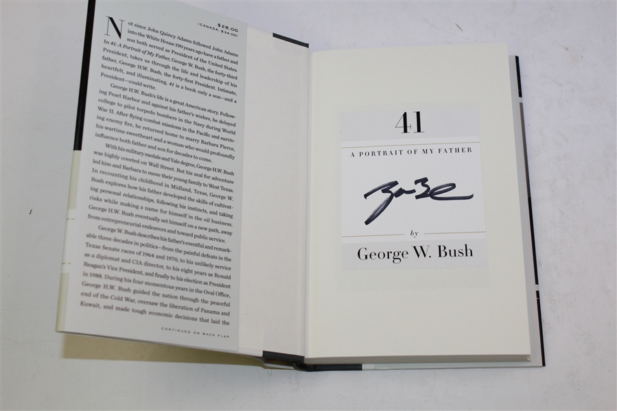 '41 - A Portrait of My Father' Book Signed by George W. Bush JSA ALOA 