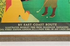 'Cruden Bay' National Railway Poster Advertising by Artist Tom Purvis - Putting - Framed