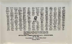 1960 Chick Evans Jr Testimonial Dinner Ash Tray - Roth Collection