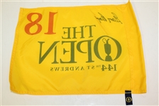 Two 2015 Open Championship at St. Andrews Flags Signed by Gary Player JSA ALOA