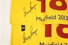 Two 2013 Open Championship at Muirfield Flags Signed by Gary Player JSA ALOA