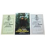 1975 Open Championship at Carnoustie Program with Two Draw Sheets - Tom Watson Winner - Roth Collection