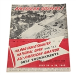 1942 National Open & All-American Amateur Golfer Invitation Pamphlet - Seldom Seen - Roth Collection