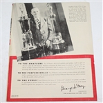 1942 National Open & All-American Amateur Golfer Invitation Pamphlet - Seldom Seen - Roth Collection