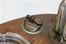 Classic Golf Bag Themed Ashtray with Gas Lighter and Pen Holder