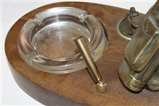 Classic Golf Bag Themed Ashtray with Gas Lighter and Pen Holder