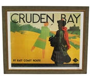'Cruden Bay' National Railway Poster Advertising by Artist Tom Purvis - Framed 