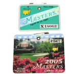 1997 & 2005 Masters Badges - Tiger's First and Last Masters Victories