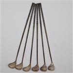 Six Alvin Sterling Silver Golf Club Stirrers - Roth Collection
