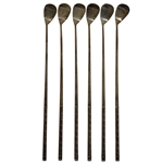 Six Alvin Sterling Silver Golf Club Stirrers - Roth Collection