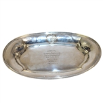 1923 Asheville Country Club Sterling Silver Trophy Plate - Fifth Flight Winner J. W. Spratt - Roth Collection