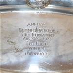 1923 Asheville Country Club Sterling Silver Trophy Plate - Fifth Flight Winner J. W. Spratt - Roth Collection
