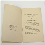 1926 'The Way of a Caddie with a Man' by Robert H. Davis Booklet - Roth Collection