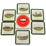 Six Pimpernel Coasters - Famous British Golf Clubs - St Andrews, Troon, Royal Liverpool, and More - Roth Collection