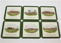 Six Pimpernel Coasters - Famous British Golf Clubs - St Andrews, Troon, Royal Liverpool, and More - Roth Collection