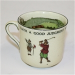 Royal Doulton Golf Themed Tea Cup Circa 1920 - R. Wayne Perkins Collection