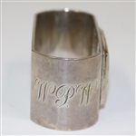 1941 Sterling Silver Napkin Ring - Female Golfer Enamel - R. Wayne Perkins Collection