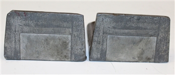 Golfer and Caddie Cast Iron Bookends - R. Wayne Perkins Collection