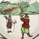 Three Royal Doulton Golf Themed Saucers - R. Wayne Perkins Collection
