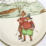 Three Royal Doulton Golf Themed Saucers - R. Wayne Perkins Collection