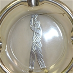 Sterling Silver Golfer Ash Tray - R. Wayne Perkins Collection