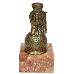 Brass Dunlop Man Figurine on Marble Base - R. Wayne Perkins Collection