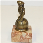 Brass Dunlop Man Figurine on Marble Base - R. Wayne Perkins Collection