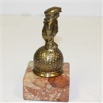 Brass Dunlop Man Figurine on Marble Base - R. Wayne Perkins Collection