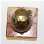 Brass Dunlop Man Figurine on Marble Base - R. Wayne Perkins Collection