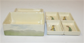 Royal Doulton Golf Themed Bateman Trinket Box with Trays - R. Wayne Perkins Collection