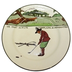 Royal Doulton Golf Plate 'He that Always Complains is Never Pitied' - R. Wayne Perkins Collection