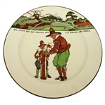 Royal Doulton Golf Themed Plate 'All fools are not knaves, but all knaves are fools' - R. Wayne Perkins Collection