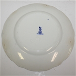 Royal Doulton Blue Flowered Golf Themed Plate - R. Wayne Perkins Collection