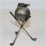Metal Golf Ball Gas Lighter with Crossed Clubs