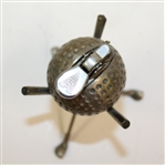 Metal Golf Ball Gas Lighter with Crossed Clubs