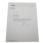 Ben Hogan Signed Letter - 1987 JSA ALOA
