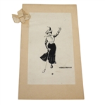 Vintage Chas A. Philps Female Golfer Menu Pamphlet
