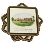 Six Pimpernel Coasters - Famous British Golf Clubs - St Andrews, Troon, Royal Liverpool, and More