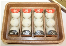 Vintage Dozen Spalding Black Dot Golf Balls in Display Tin