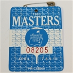 1983 Masters Tournament Series Badge #08205 - Seve Ballesteros Win