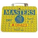 1987 Masters Tournament Series Badge #A06423 - Larry Mize Win
