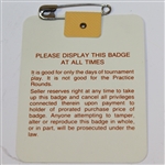 1988 Masters Tournament Series Badge #A6390 - Sandy Lyle Win