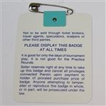 1989 Masters Tournament Series Badge #A06270 - Nick Faldo Win