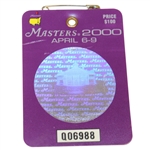 2000 Masters Tournament Series Badge #Q06988 - Vijay Singh Win
