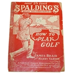 1924 Spalding's Red Cover Series 'How to Play Golf' by James Braid and Harry Vardon