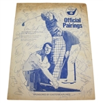Multi-Signed 1975 Westchester Classic Pairing Sheet JSA ALOA